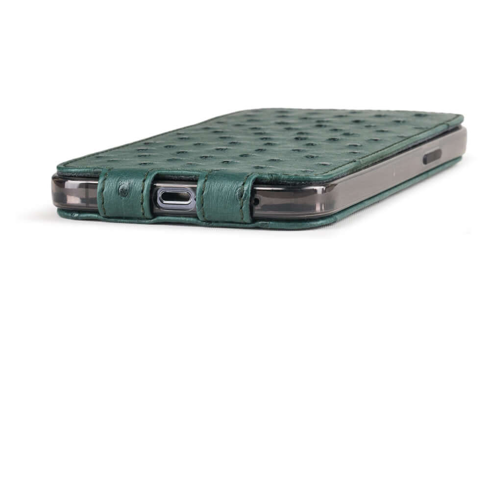 Genuine Ostrich iPhone 12 Pro Max Case Green | Marcel Robert - 4