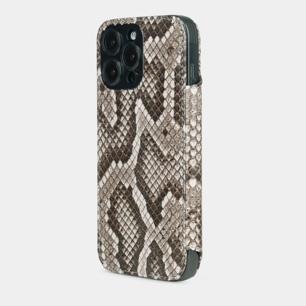 coque folio iphone 16 pro python naturel