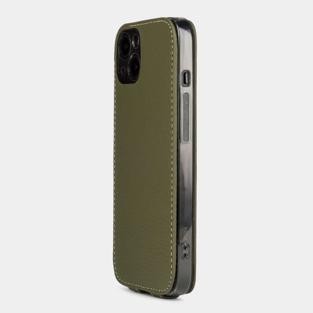Luxury Green Leather Flip Case for iPhone 14 | Marcel Robert - 7