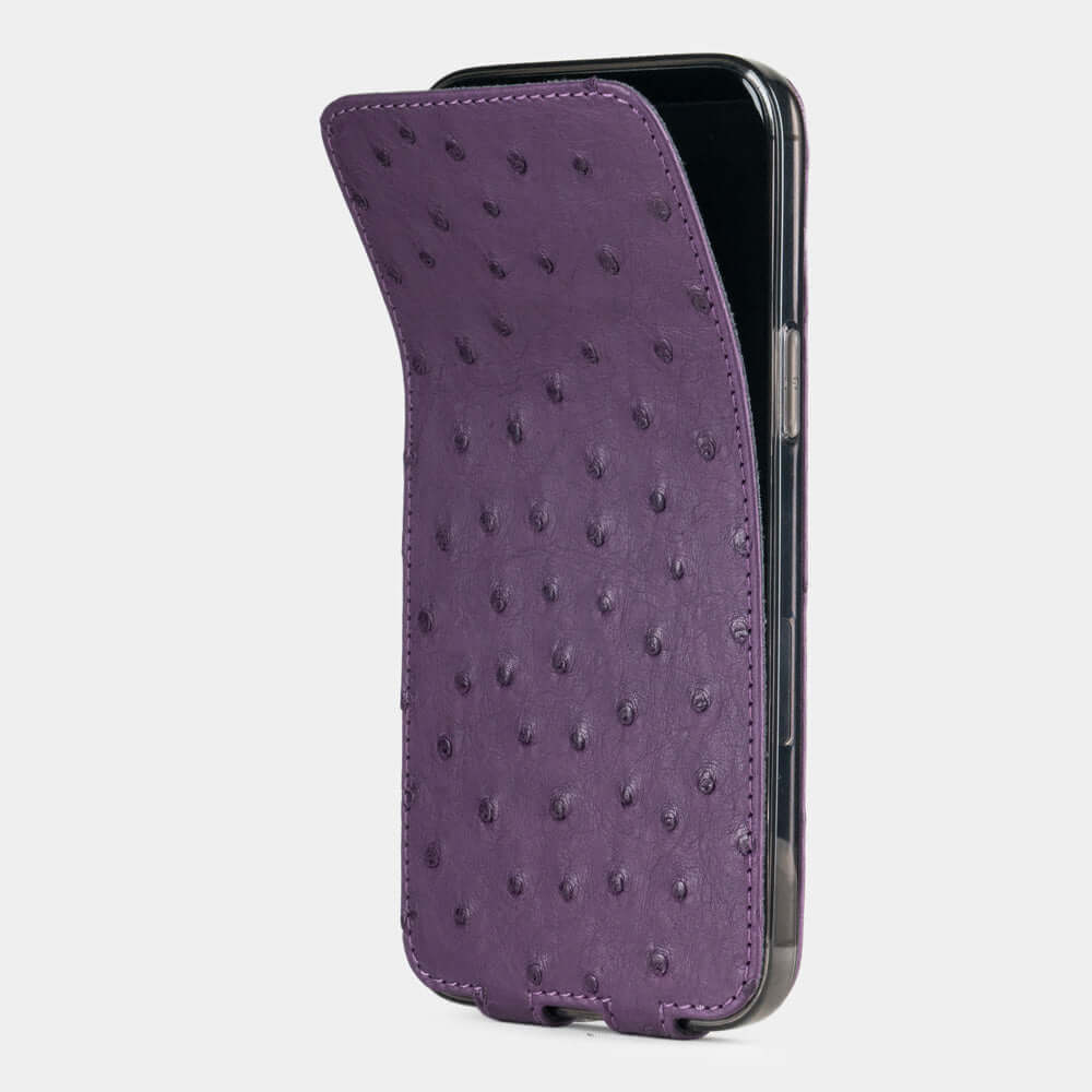 Elegant Ostrich Case iPhone 12 Pro Max Purple | Marcel Robert - 1
