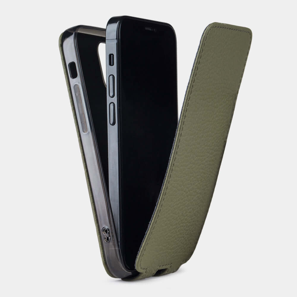Premium Leather Case iPhone 12 mini Green | Marcel Robert - 5