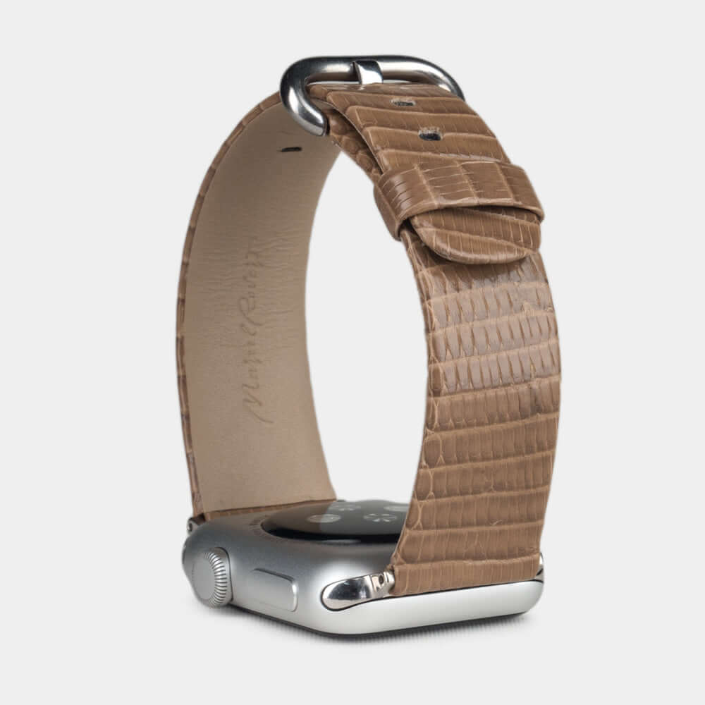 Lizard Strap Apple Watch 45/46mm Gold | Marcel Robert - 7