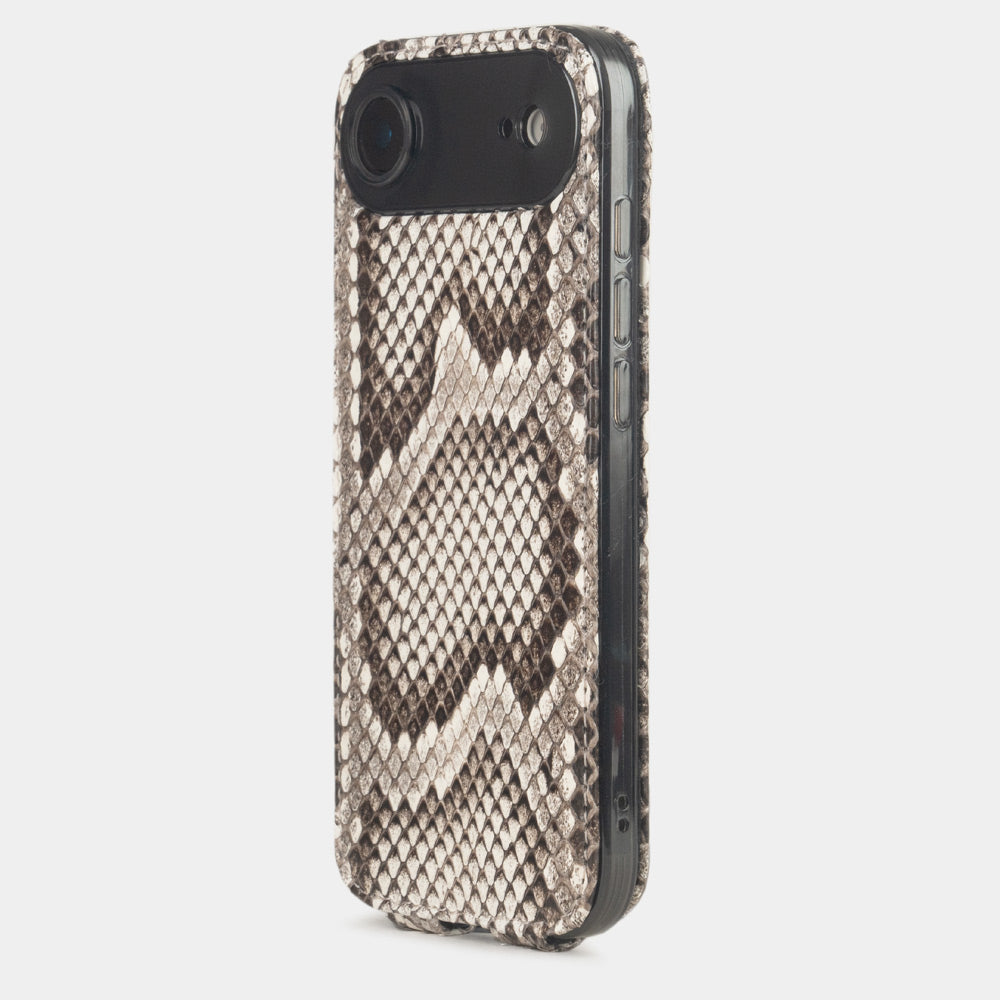 Natural Python Case iPhone 17 Air - view from camera side and how the lenses are efficiently protected