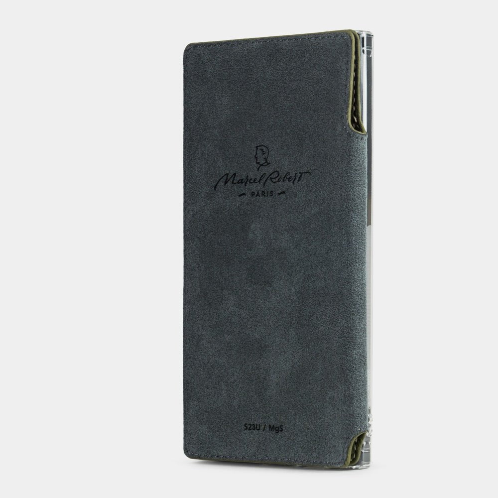 Leather Folio Case for Galaxy S23 Ultra Green| Marcel Robert - 3