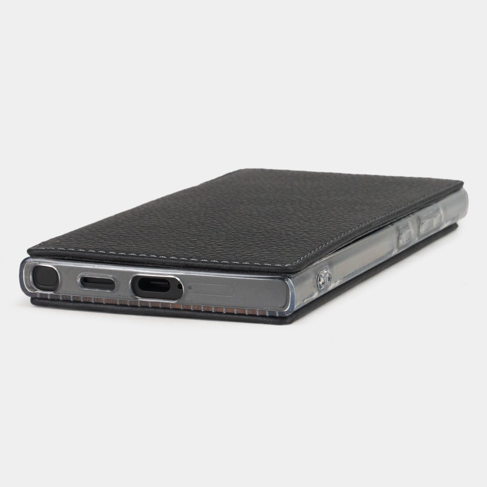 Folio Black Leather Case Galaxy S24 Ultra | Marcel Robert - 5