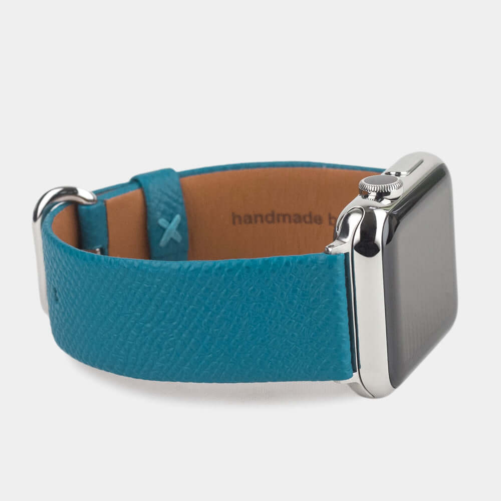 Leather Strap Apple Watch 45/46mm Aquamarine | Marcel Robert - 8