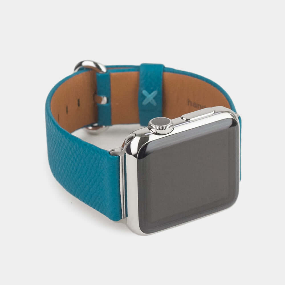 Calfskin Strap Apple Watch 41/42mm Bright Blue | Marcel Robert - 2