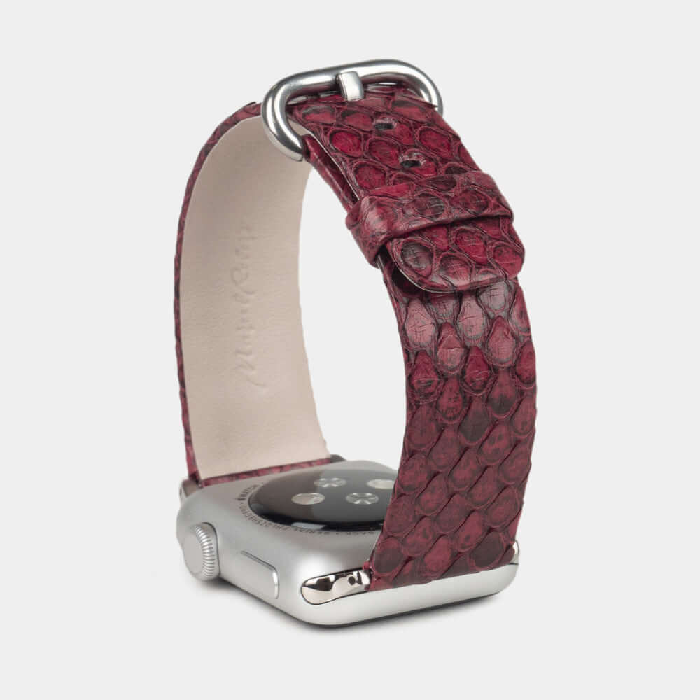 Python Strap Apple Watch 41/42mm Bordeaux | Marcel Robert - 4