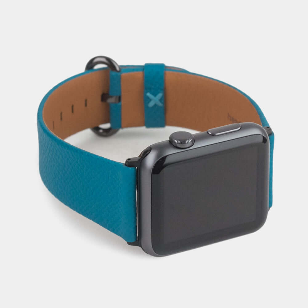 Calfskin Strap Apple Watch 41/42mm Bright Blue | Marcel Robert - 6