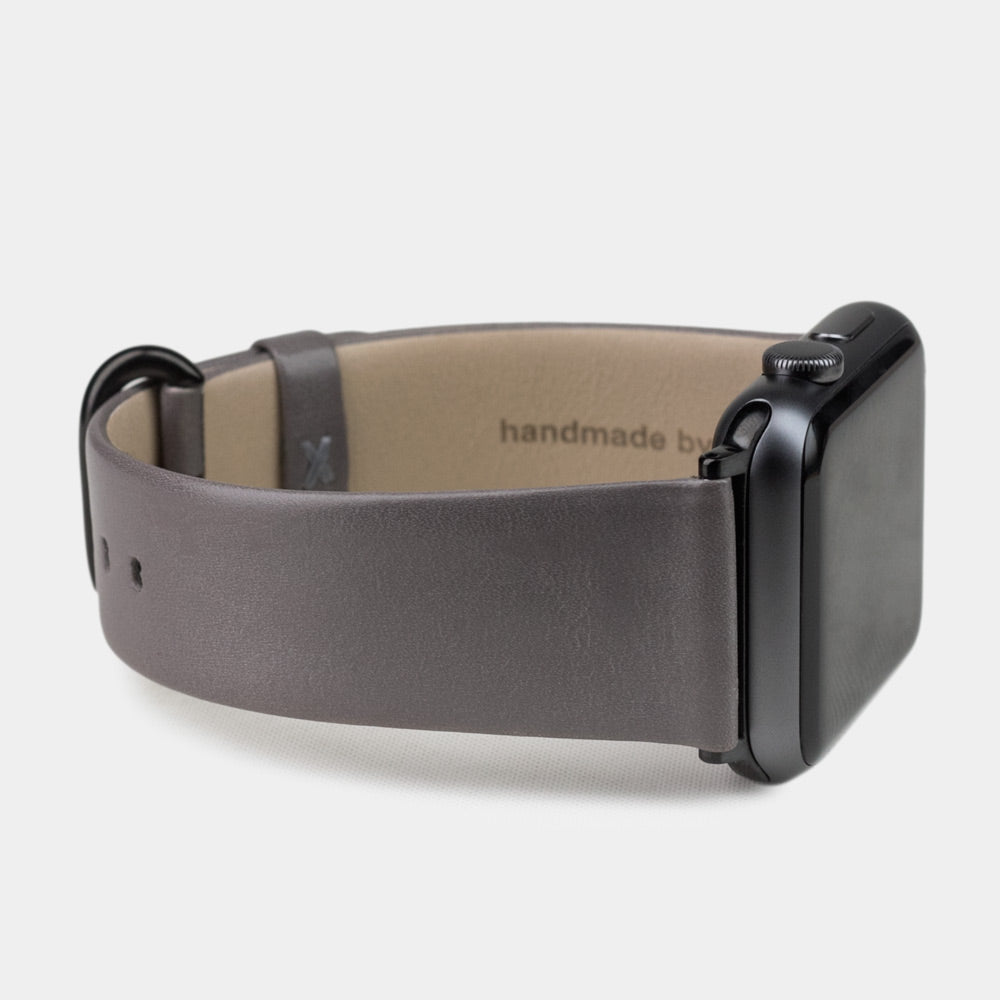 Calfskin Strap Apple Watch 41/42mm Dark Grey | Marcel Robert - 1