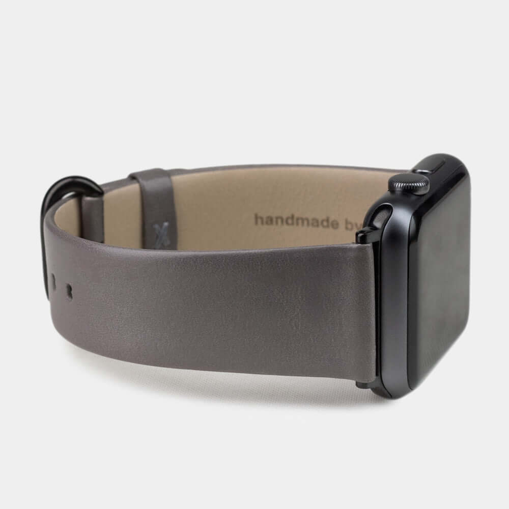 Calfskin Strap Apple Watch 41/42mm Dark Grey | Marcel Robert - 1