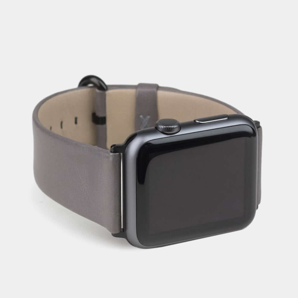 Calfskin Strap Apple Watch 41/42mm Dark Grey | Marcel Robert - 2