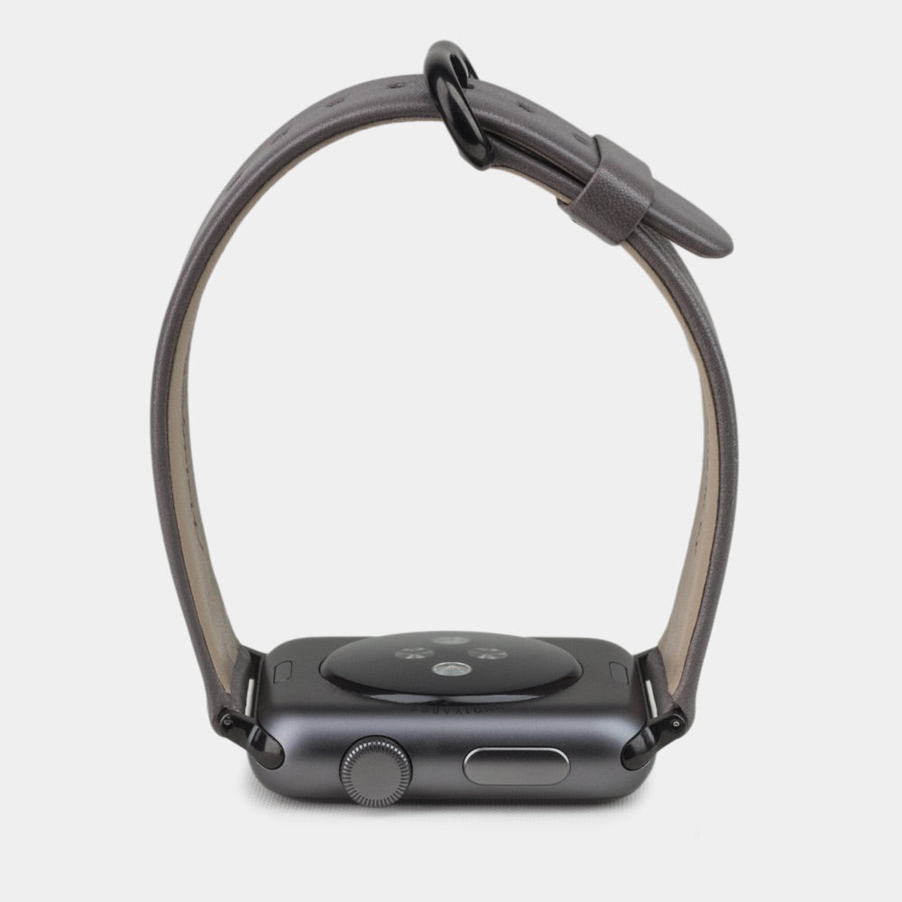 Calfskin Strap Apple Watch 41/42mm Dark Grey | Marcel Robert - 3