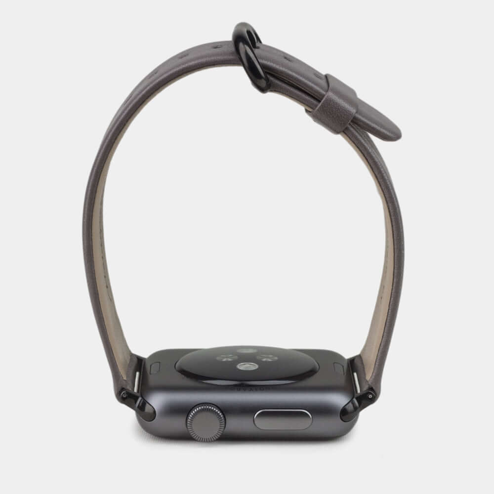 Calfskin Strap Apple Watch 41/42mm Dark Grey | Marcel Robert - 3