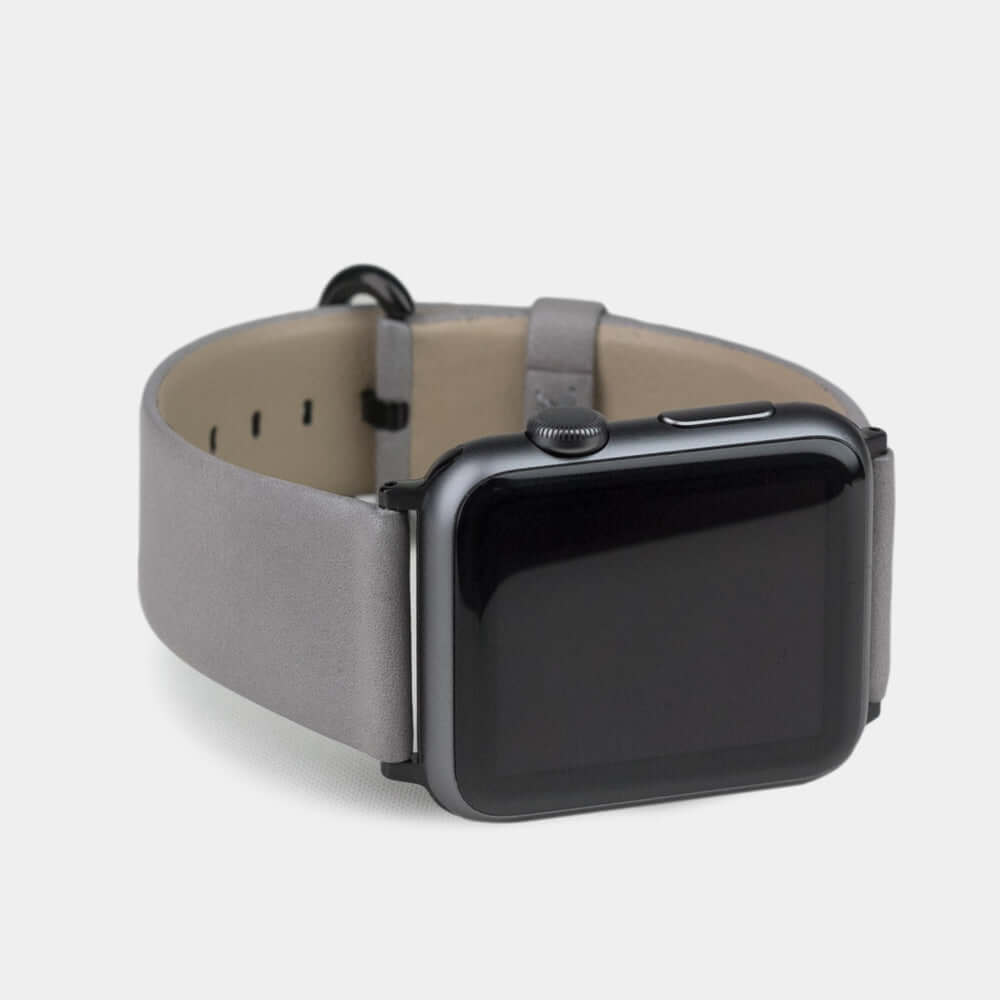 Leather Strap Apple Watch 45/46mm Grey | Marcel Robert - 7