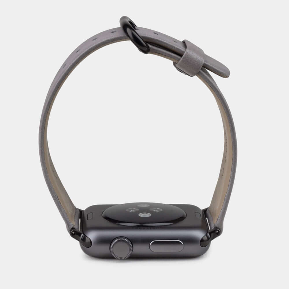 Leather Strap Apple Watch 45/46mm Grey | Marcel Robert - 4