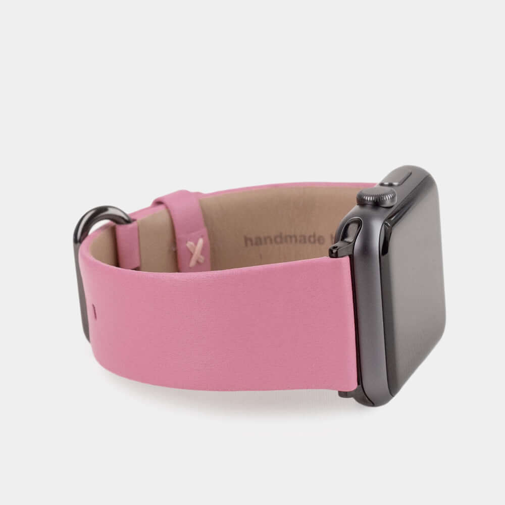 Premium Leather Strap Apple Watch 45/46mm Pink | Marcel Robert - 3