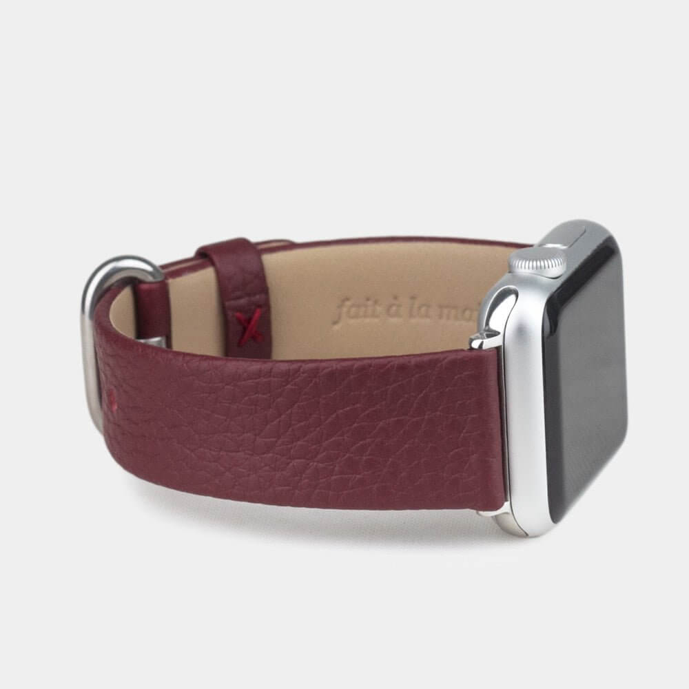 Leather Strap Apple Watch 45/46mm Bordeaux | Marcel Robert - 9