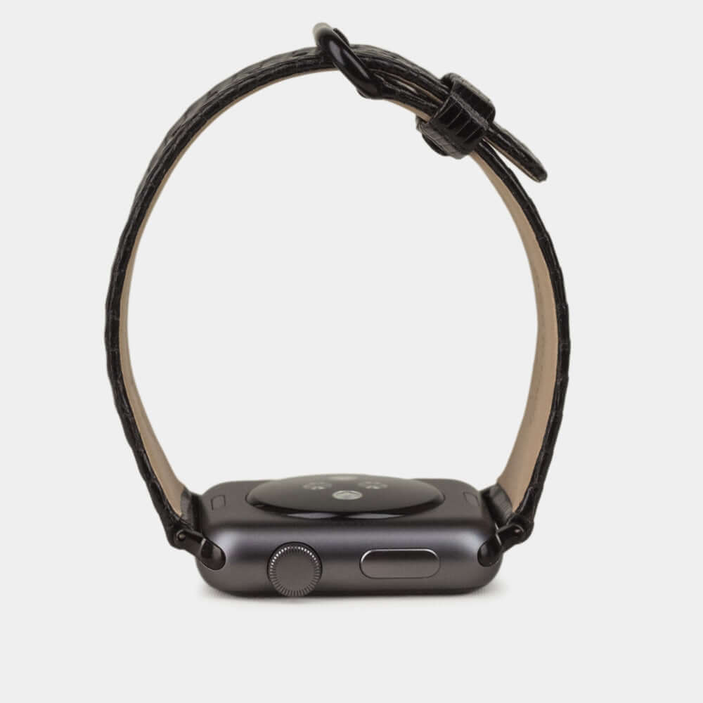 Black Lizard Strap Apple Watch 41/42mm | Marcel Robert - 9