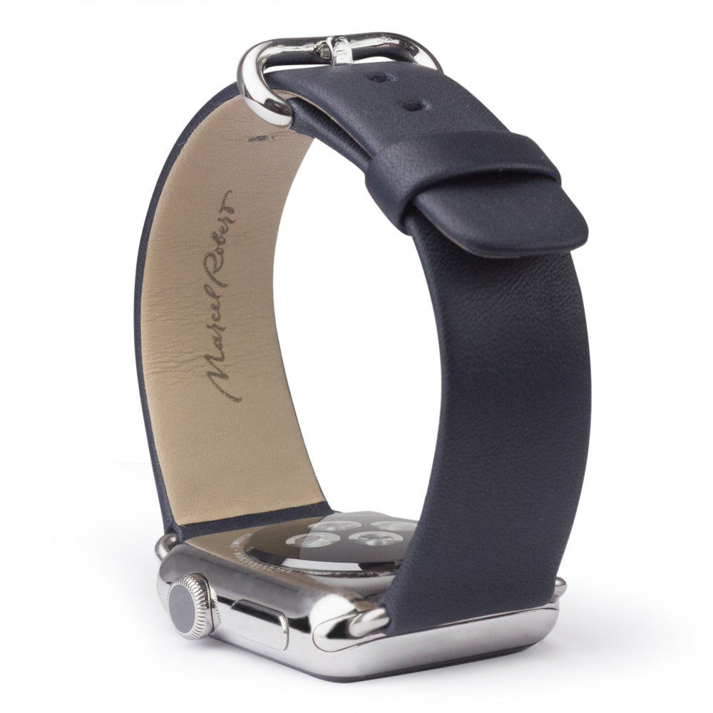 Leather Strap Apple Watch 41/42mm Dark Blue | Marcel Robert - 10