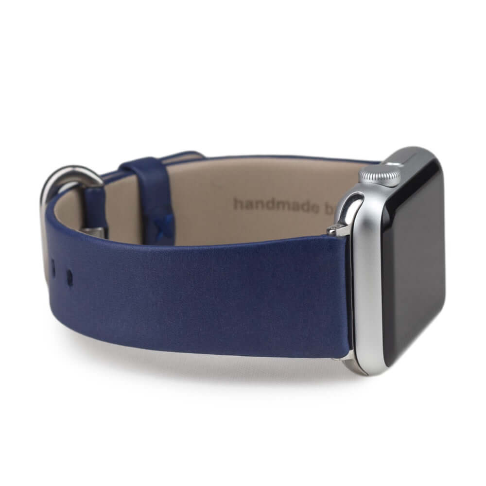 Leather Strap Apple Watch 45/46mm Royal Blue | Marcel Robert - 4