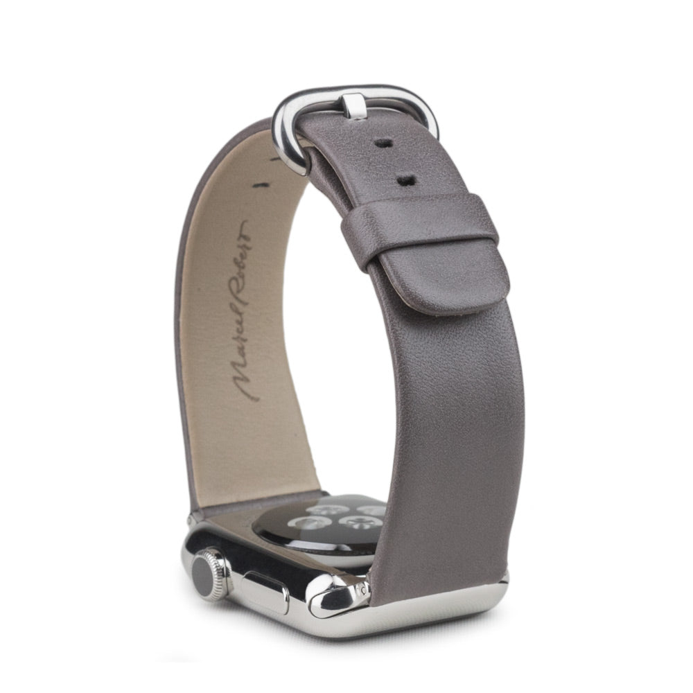 Calfskin Strap Apple Watch 41/42mm Dark Grey | Marcel Robert - 11
