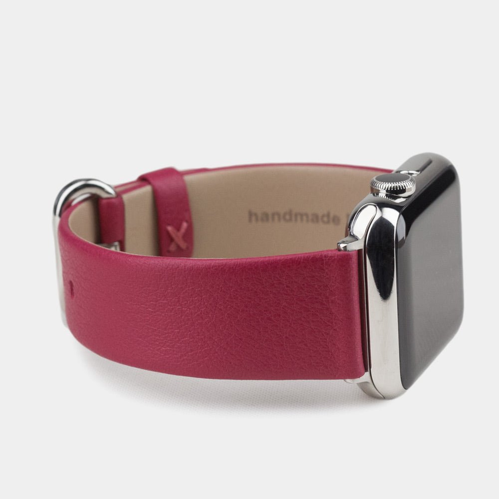 Leather Strap Apple Watch 41/42mm Rose Fushia | Marcel Robert - 4