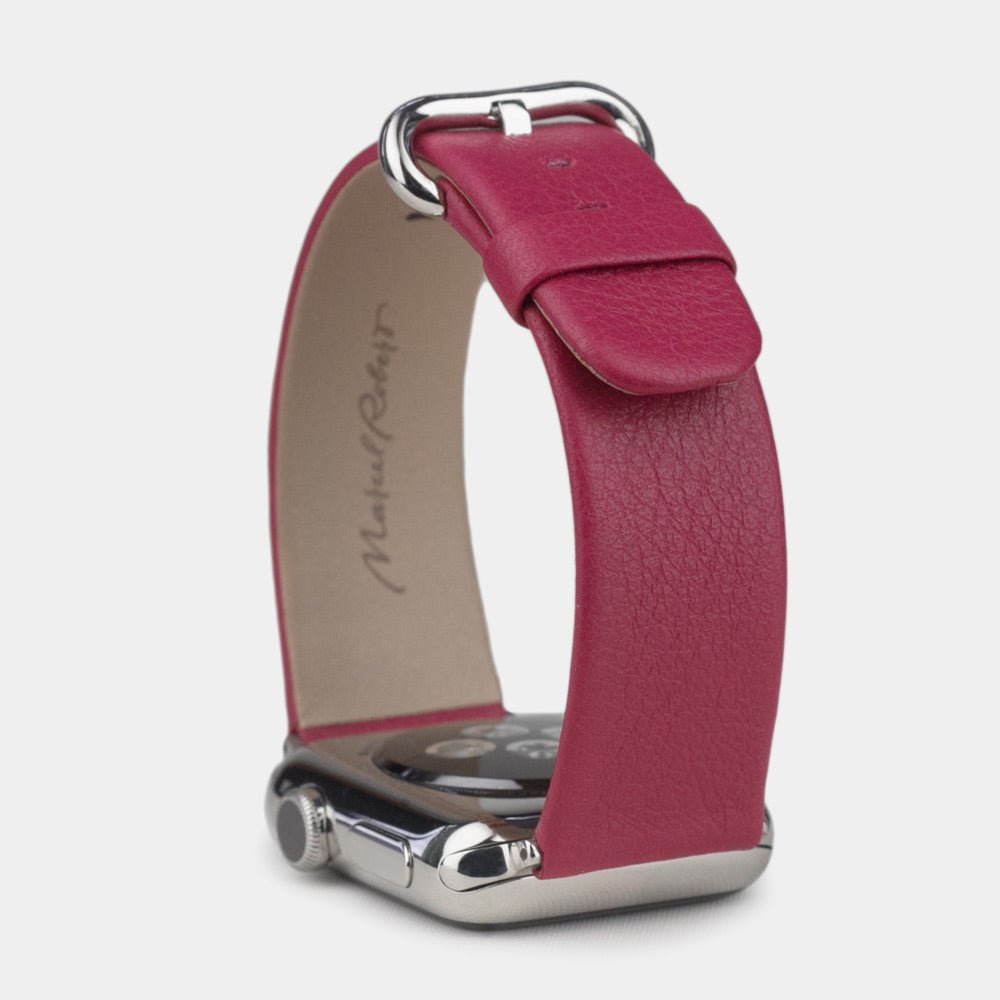 Leather Strap Apple Watch 41/42mm Rose Fushia | Marcel Robert - 3
