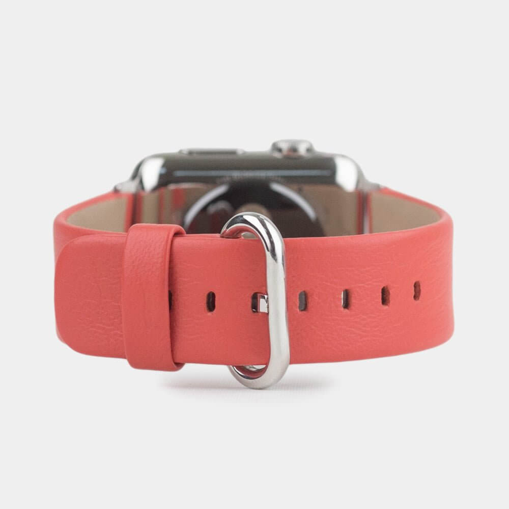 Calfskin Strap Apple Watch 38/40mm Red Coral | Marcel Robert - 0
