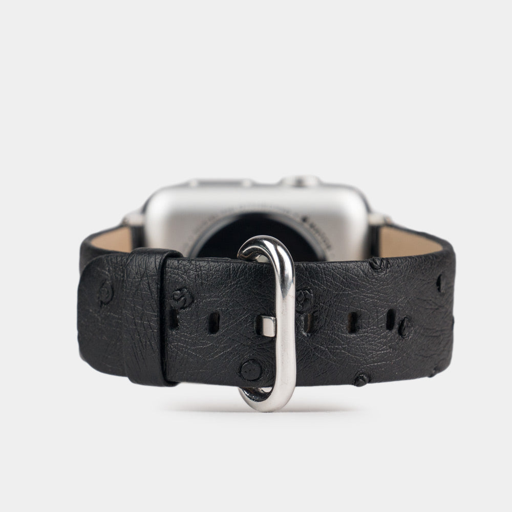ostrich black strap apple watch 41 / 42mm