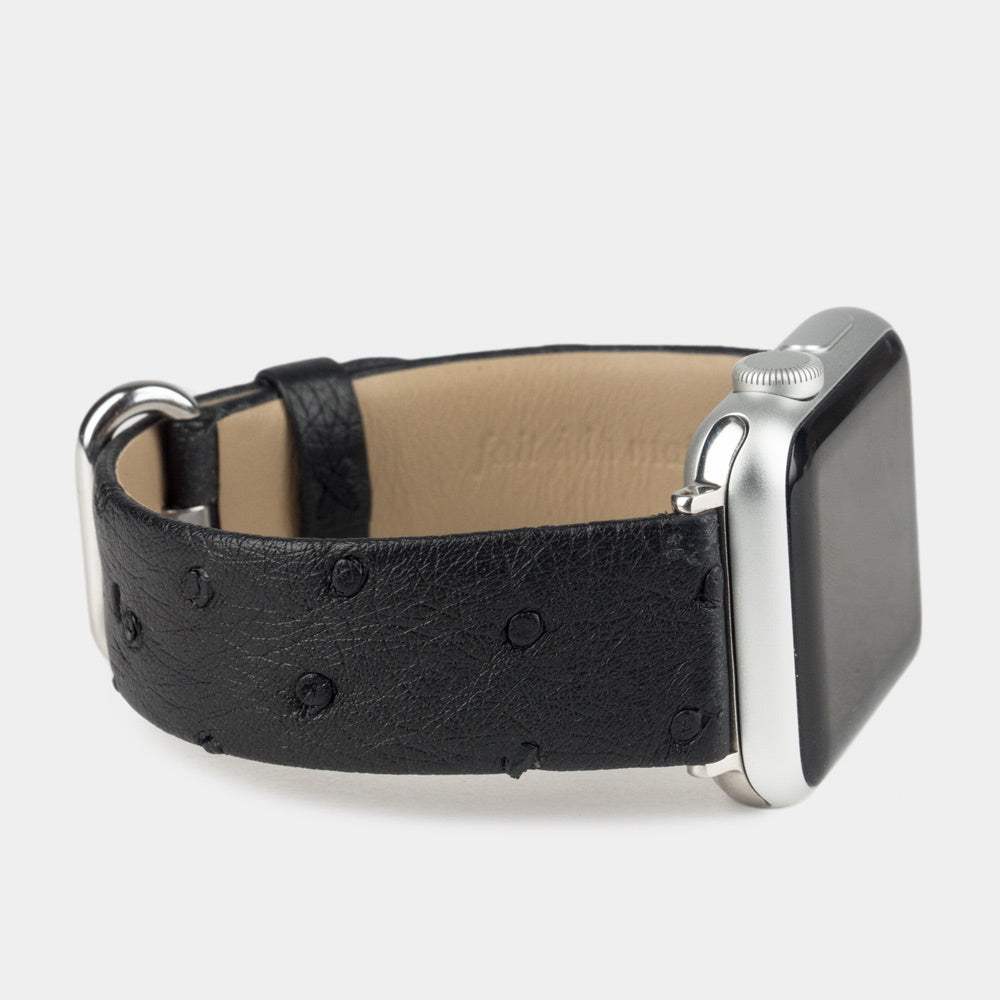 ostrich black strap apple watch 41 / 42mm