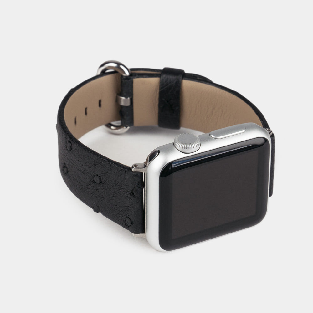 Bracelet Apple Watch femme 41/42 mm en cuir d'autruche