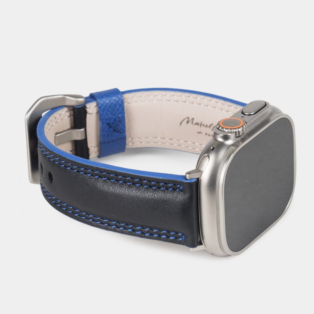 Luxury Leather Strap Apple Watch Ultra Black | Marcel Robert - 4