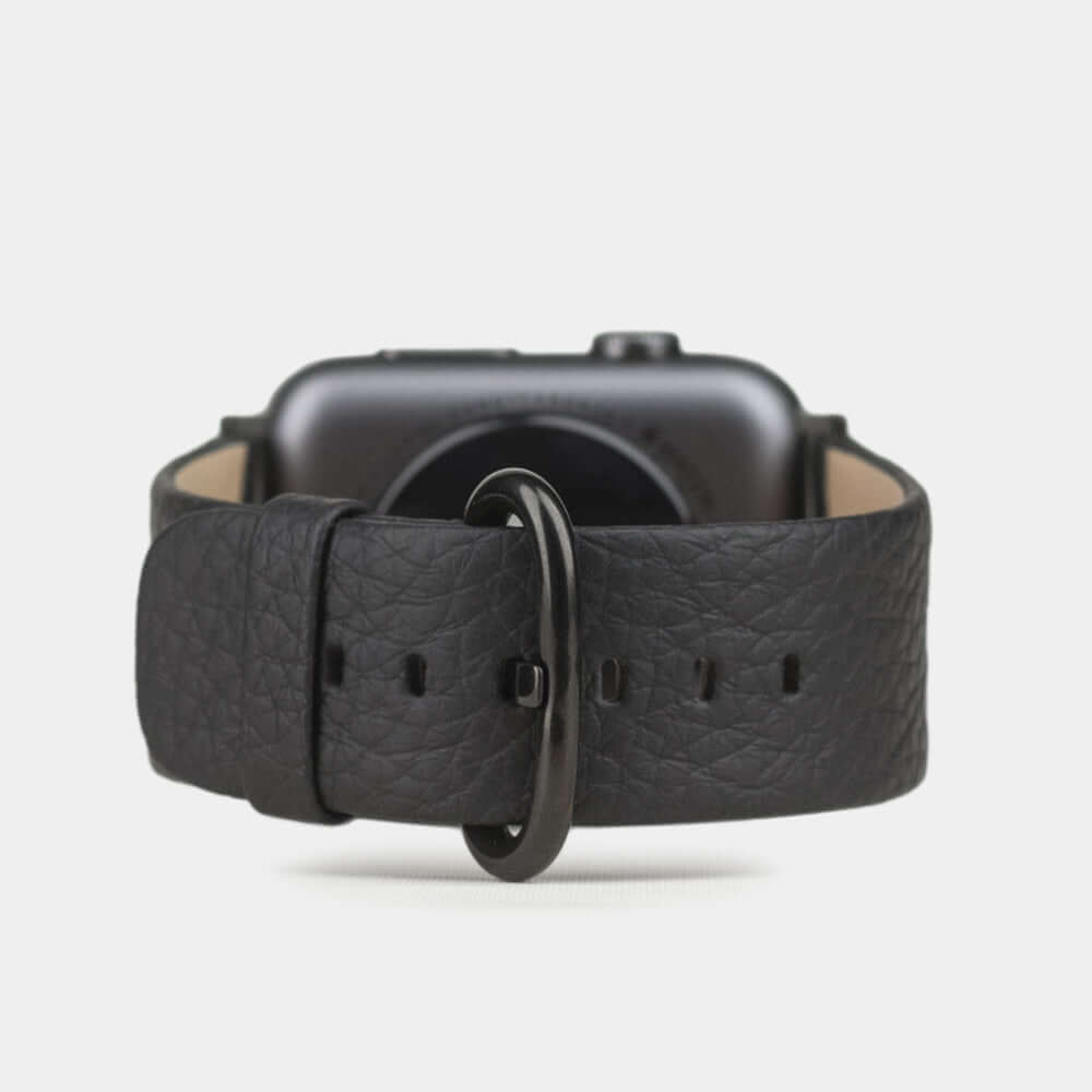 strap apple watch 41 / 42mm black grained | Marcel Robert