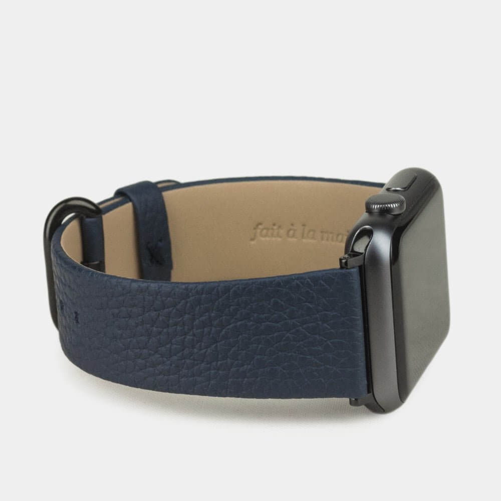 Leather Strap Apple Watch 45/46mm Blue | Marcel Robert - 6