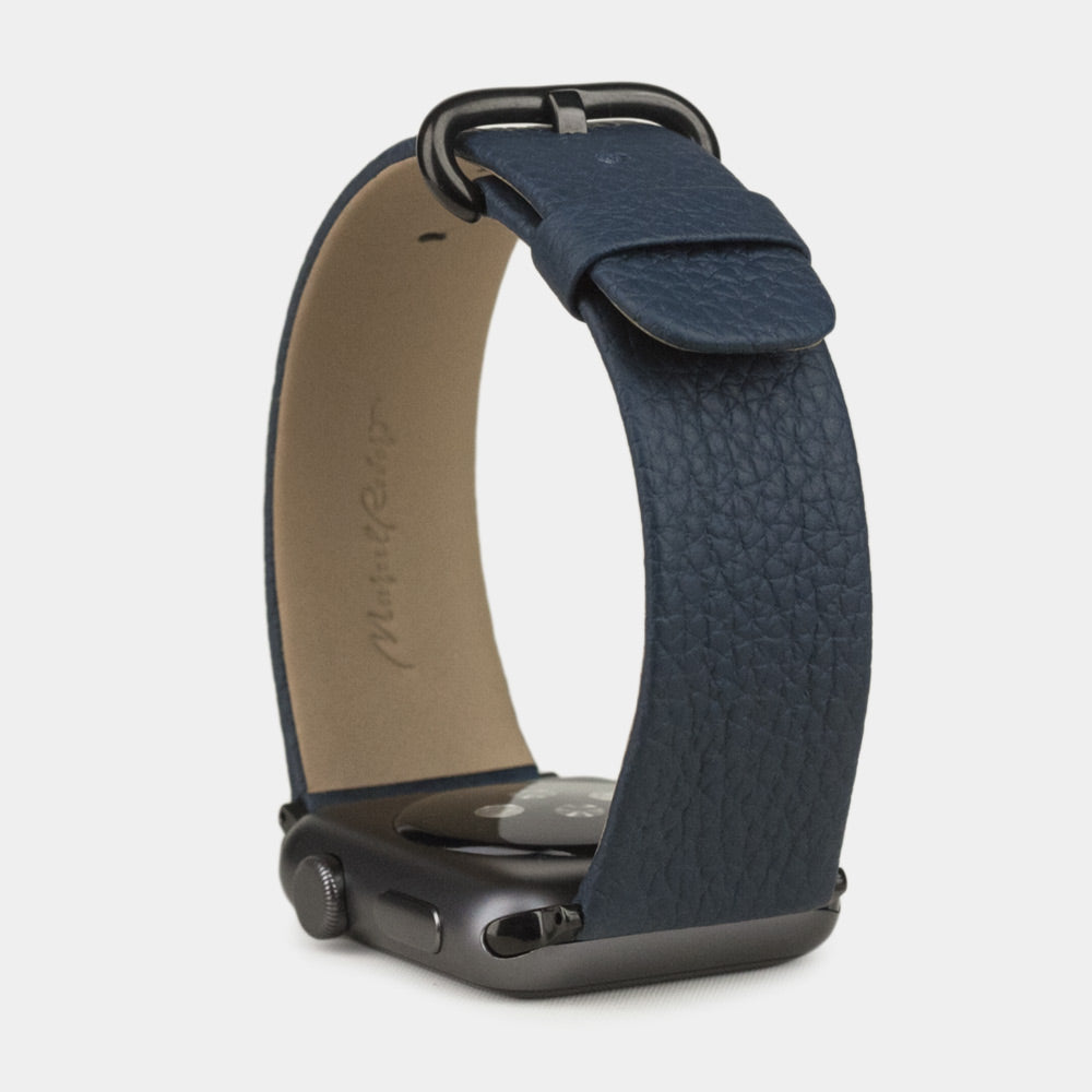 Blue Leather Strap Apple Watch 41/42mm | Marcel Robert - 12