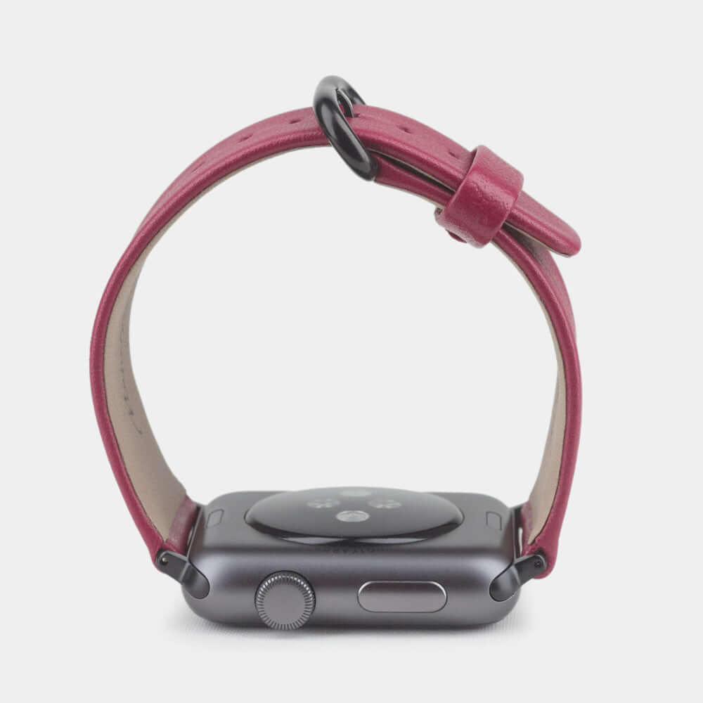 Calfskin Strap Apple Watch 45/46mm Fuchsia | Marcel Robert - 12