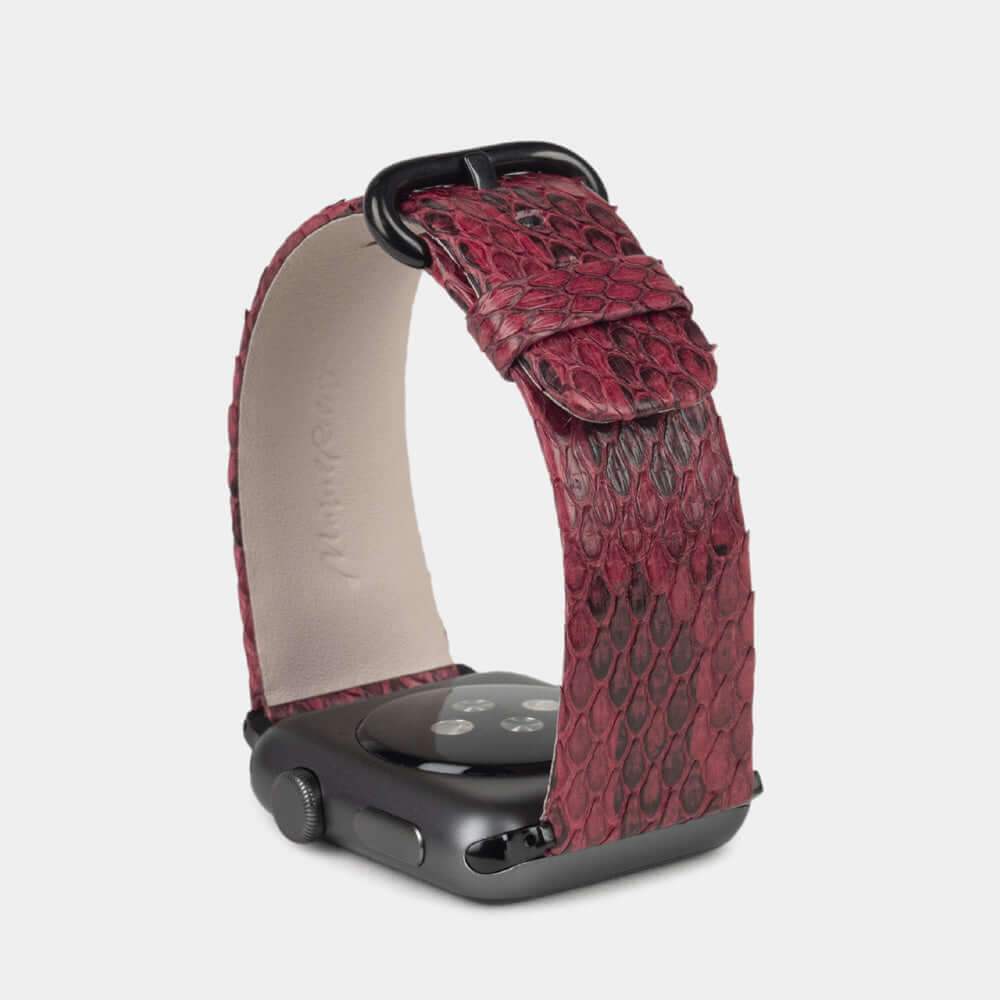 Python Strap Apple Watch 41/42mm Bordeaux | Marcel Robert - 7