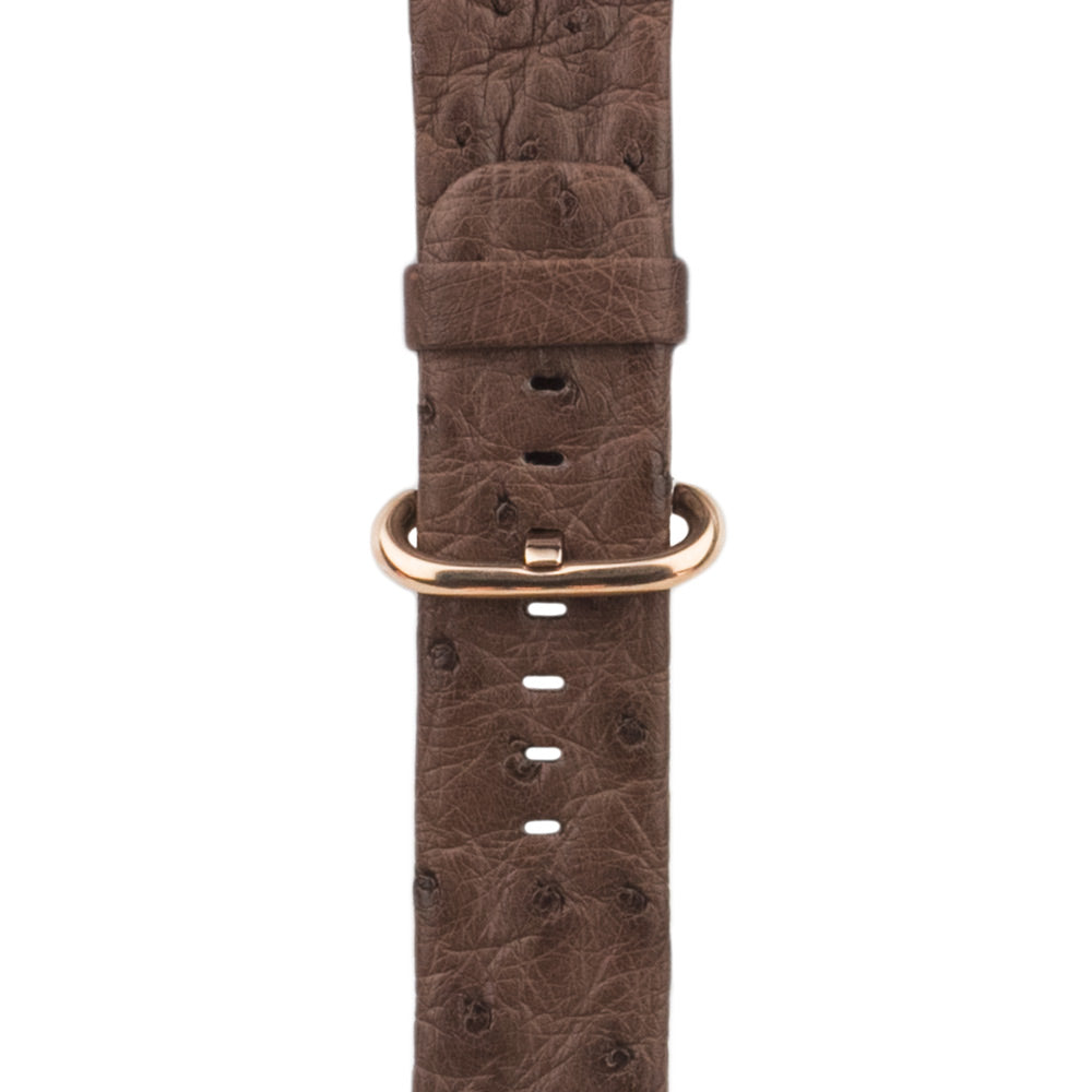 Bracelet Apple Watch femme 41/42 mm en cuir d'autruche