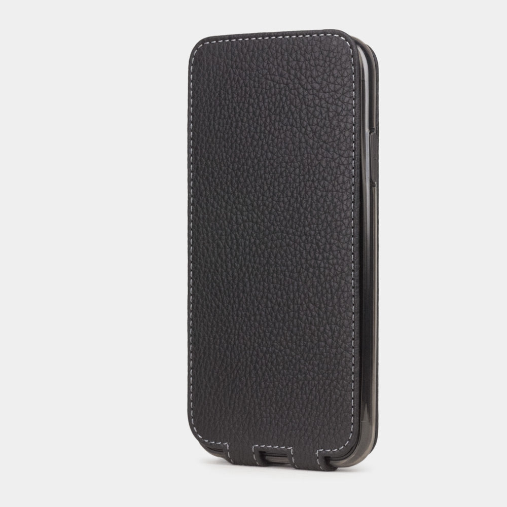 leather case iphone 11 calfskin black mat - 6