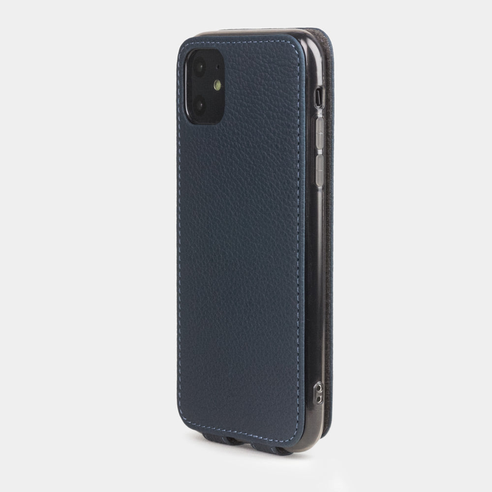 Leather case for iPhone 11 in Dark Blue | Marcel Robert - 1