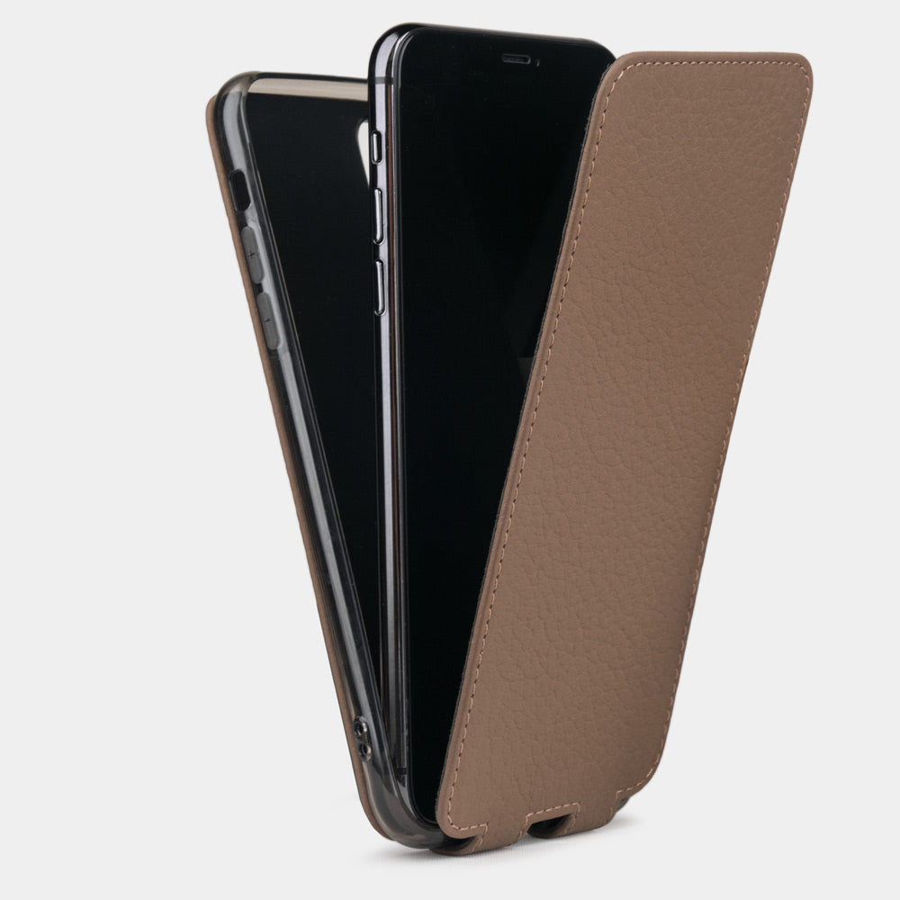 iPhone 11 Pro Max Lederhandyhülle kaffee