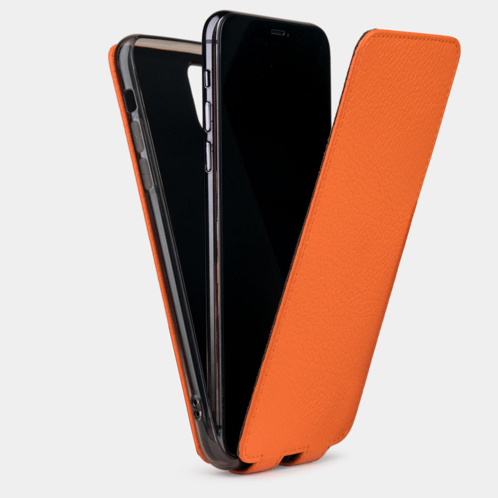 iPhone 11 Pro Lederhandyhülle Orange
