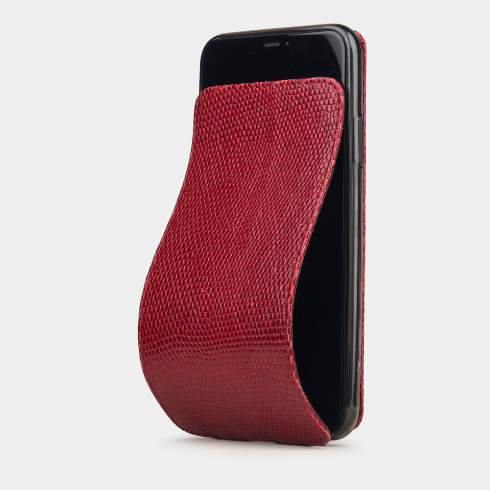 coque iPhone 11 pro lézard rouge