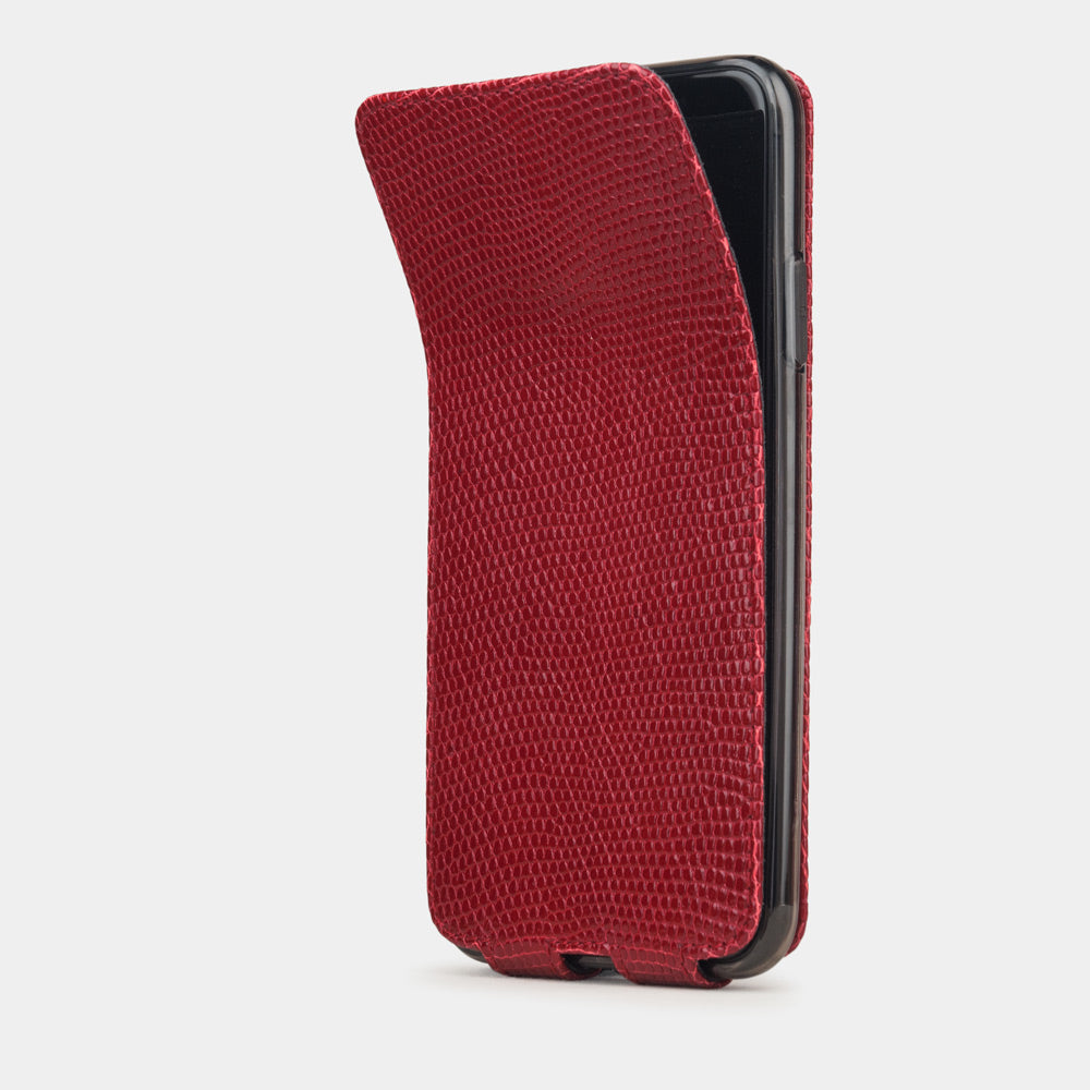 coque iPhone 11 pro lézard rouge