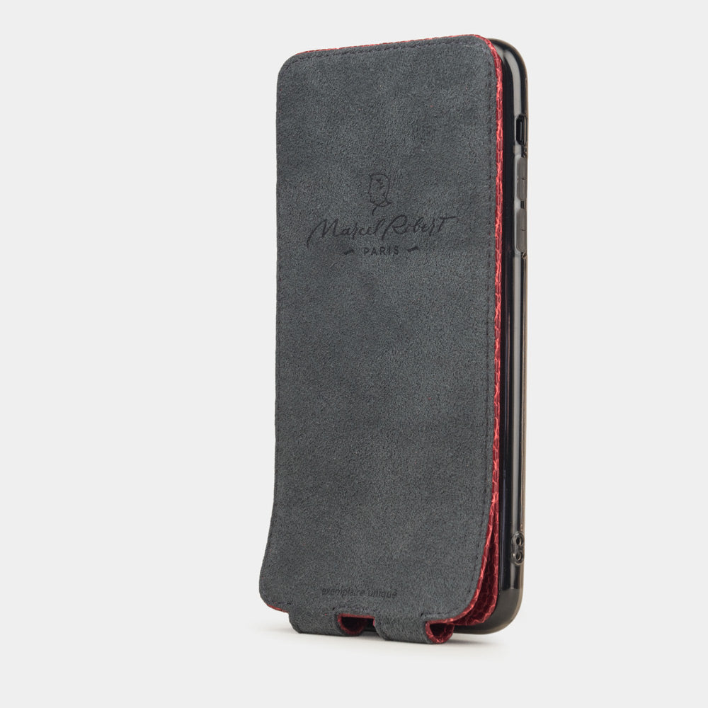 Luxury Lizard Case iPhone 11 Pro Red Leather | Marcel Robert - 3
