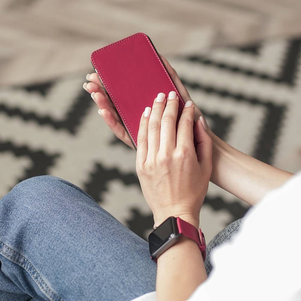 Premium Leather Case iPhone 12 Pro Max Fuchsia | Marcel Robert - 2