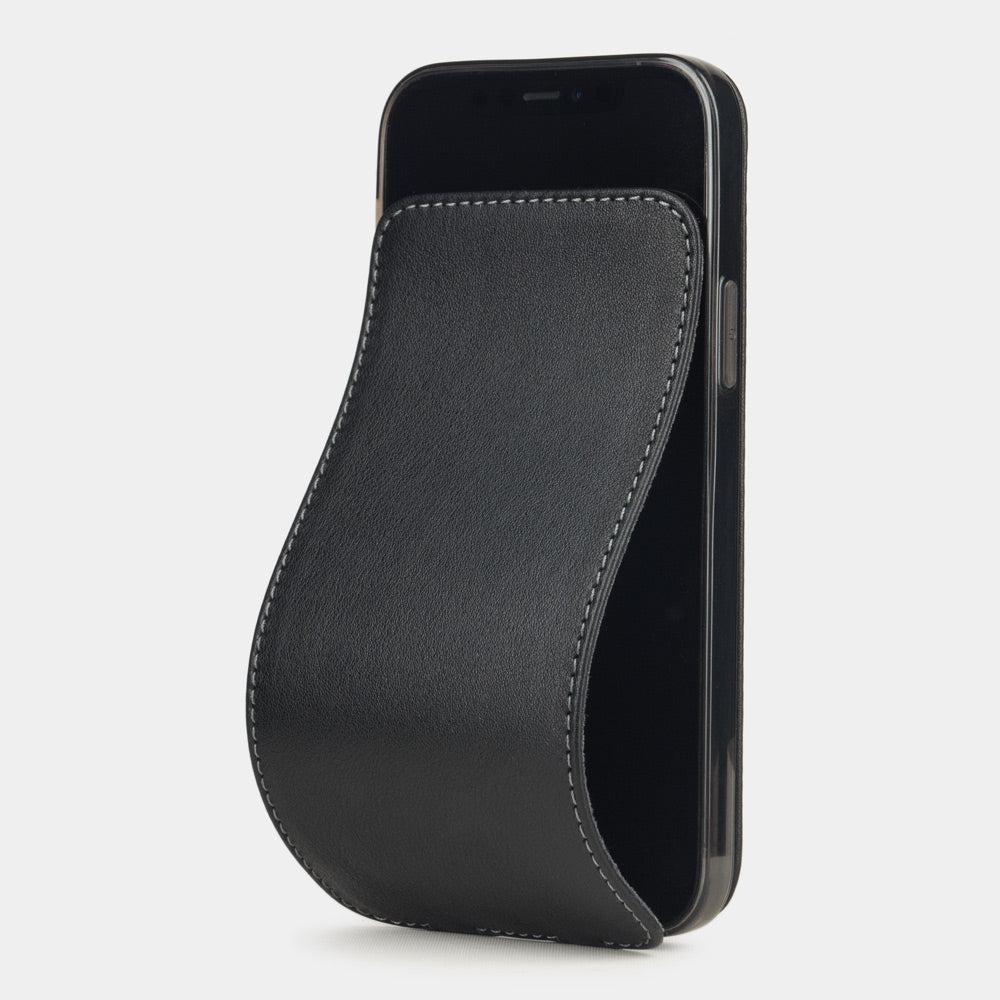 Premium Leather Case iPhone 12 Pro Black | Marcel Robert - 0