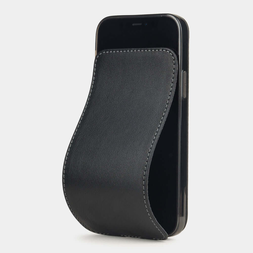 Premium Leather Case iPhone 12 Pro Black | Marcel Robert - 0