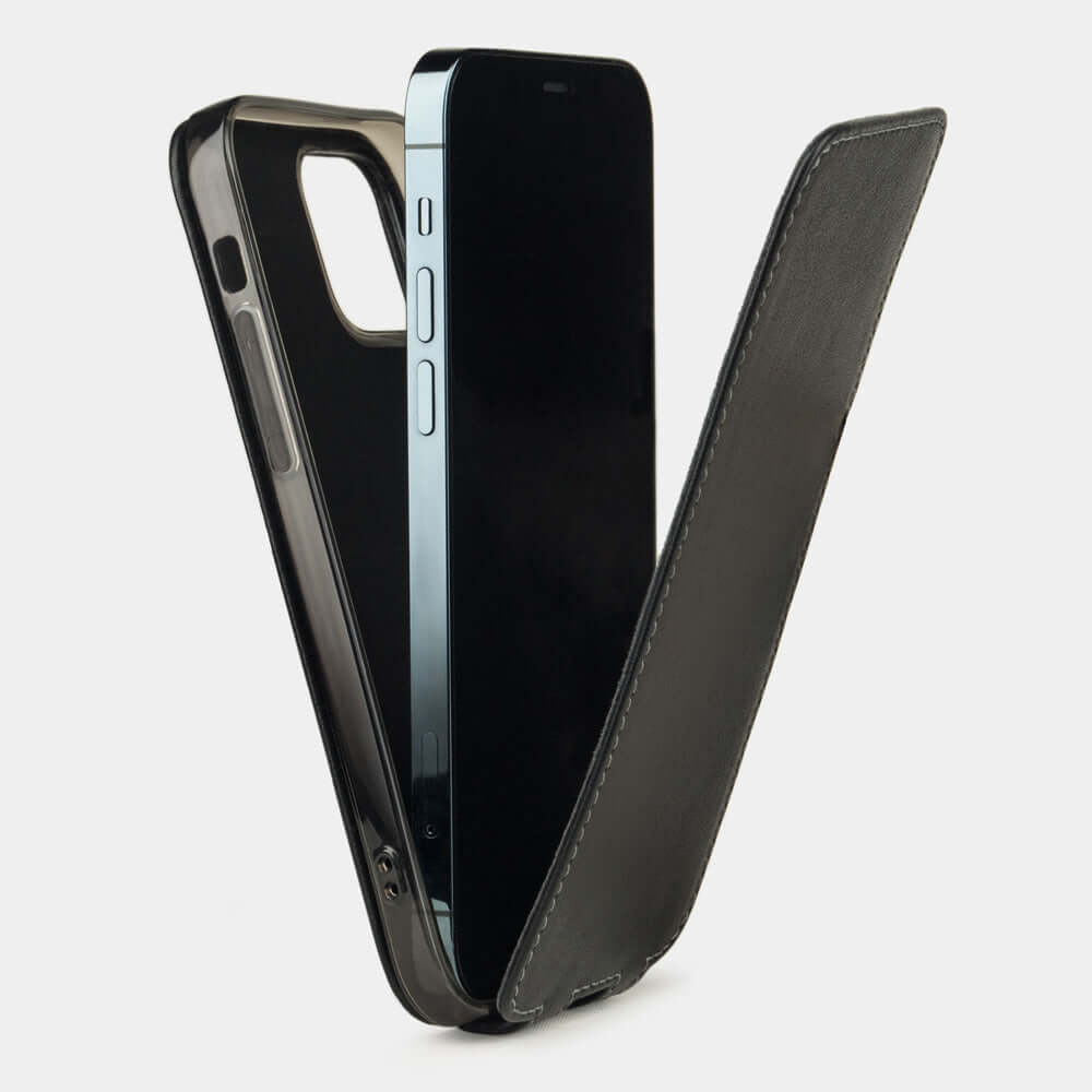 Premium Leather Case iPhone 12 Pro Black | Marcel Robert - 5